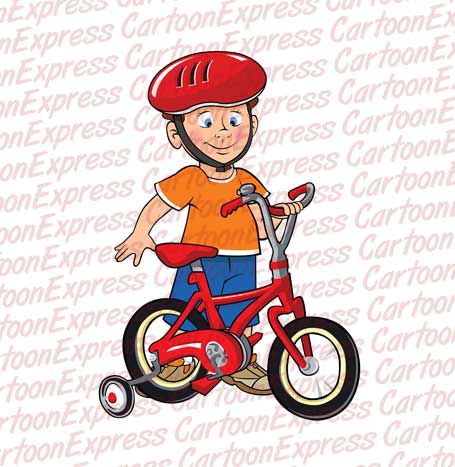 boy riding a bike